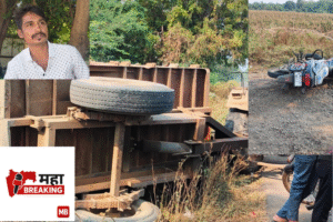 Speeding tractor and bike