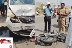 Speeding Car and Two-Wheeler