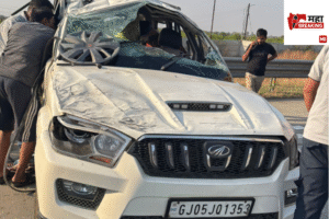 Speeding Scorpio Overturns 