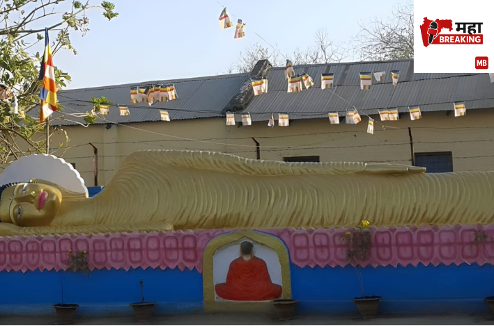 Buddha statue installation